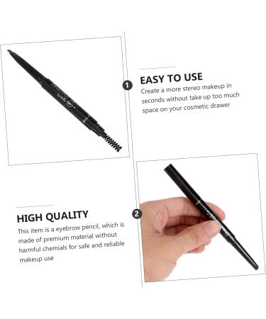 Beatifufu 3pcs Long Lasting Eyebrow Pencils Double Head Eyebrow Pencil Eyebrow Pencil Brush Chocolate - Buy Online on GoSupps.com