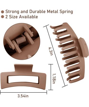 Large Hair Claw Clips 8 Pack 4.3" Hair Clips for Women & Girls Strong Hold Matte Claw Hair Clips for Women Thick Hair & Thin Hair 90's Vintage Jaw Clips (C1) - Buy Online on GoSupps.com