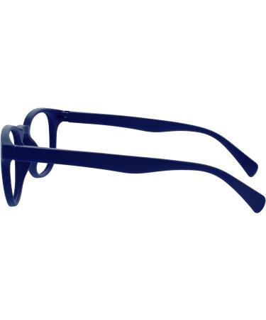Opulize Fun Round Blue Reading Glasses +2.00 Magnification | Scratch Resistant | Spring Hinges | Unisex - Buy Online on GoSupps.com