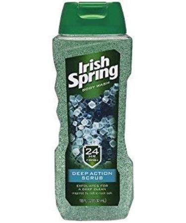Irish Spring Deep Action Scrub Body Wash - 18 Fl Oz (Pack of 2) - Buy Online on GoSupps.com