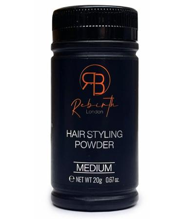 Rebirth Hair Powder Men Unisex Instant Volume Thickening and Style for All Hair Types Fresh Smell 20g - Medium Hold