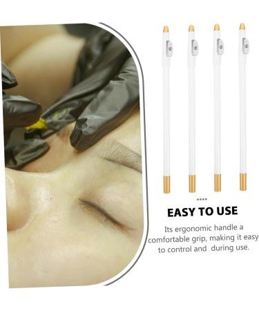 TOVINANNA 4Pcs White Barber Pencil Set with Builtin Sharpener for Men Women for Hairline Beard Shaping Eye Makeup with Precision Vibrant Colors - Buy Online on GoSupps.com