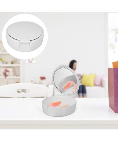 Denture Case - Portable Denture Bath Holder for Travel - White - Buy Online on GoSupps.com