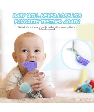 Baby Teething Toys 6-12 Months - BPA Free Tool Teether with Anti-Drop Chain | Soft Silicone Chew Toys for Soothing Sore Gums - 6PCS Multi Pack - Buy Online on GoSupps.com