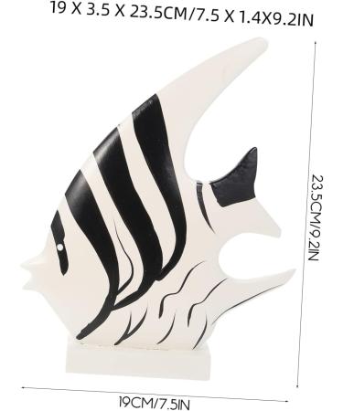 Zerodeko 2pcs Fish Ornaments Children Fish Toy Ocean Children Gifts White Fish Ornament Book Rack for Kids Desk Topper Adorn Decor Home Desktop Ornament Statue Small Fish Wood - Buy Online on GoSupps.com