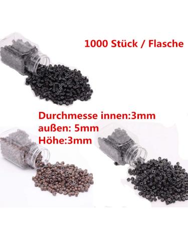 Buy Eunice 1000 Microring Extensions - Silicone Hair Bonding Tool for I-Tip Real Hair Extensions (Black) - International Shipping Available - Buy Online on GoSupps.com