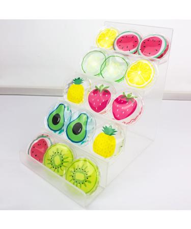 CONBELLA Gel Eye Cooling Pack - Reusable Hot Cold Pads for Eye Relaxation (2 Watermelons + 2 Cucumbers) - Buy Online on GoSupps.com