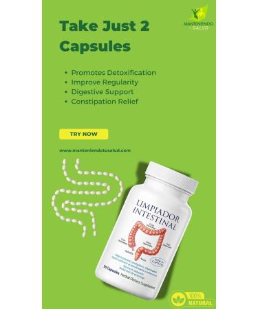 Manteniendo Tu Salud Limpiador Intestinal Detoxing Support Senna Leaf 90 Capsules - Buy Online on GoSupps.com