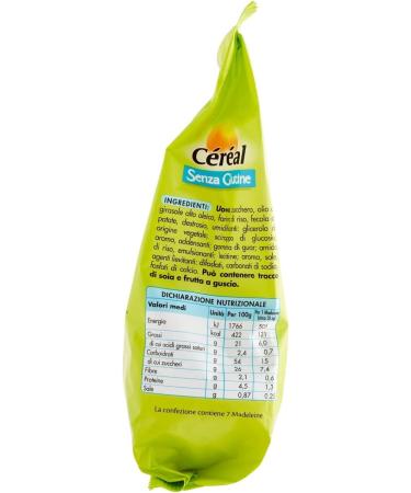 Cereal Madeleine Senza Pack of 6 gluten-free sachets 200 g palm oil-free milk-free - Buy Online on GoSupps.com