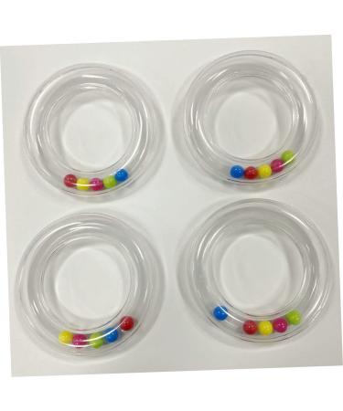 SAFIGLE 30 Pcs Transparent Circle Rattle Set for Infant Nursing Teether - Calming & Soothing Bed Molar Rattles - Portable Newborn Teething Toys - Buy Online on GoSupps.com