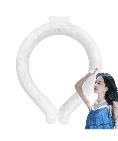 Cooling Device for Neck - Collar Ice Tube for Body Cooling Neck Wraps - Outdoor Wearable Cooling Wraps for Offices Concerts Home Gym Fanelod White Below 18 Degrees