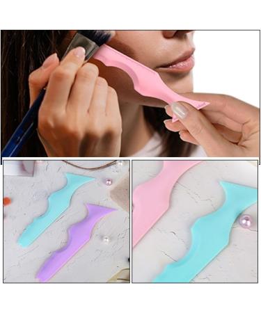 Mikinona Blue Eyeliner Pencil 3pcs Silicone Beauty Ruler Lipstick Eyelash Shield Applicator Lash Tool Mascara Applicator Massage - Buy Online on GoSupps.com