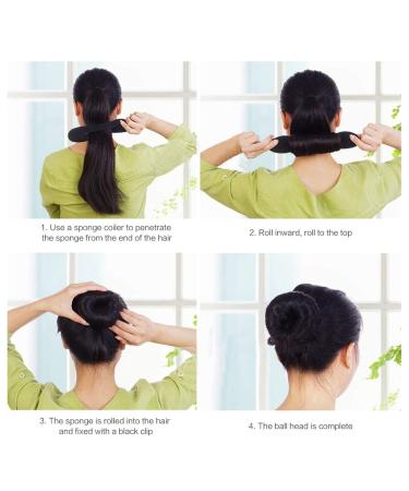 6-Part Hair Cutter Tool Set - Improved Hair Needle Sponge Clips & Styling Donut - Black (3 Large 3 Small) for Perfect Hair Twists & Wreath Styles - Buy Online on GoSupps.com