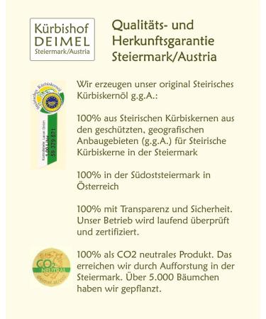 Buy 2 x 500ml Award-Winning Organic Styrian Pumpkin Seed Oil G.G.A International Shipping Best Savings Offer! - Buy Online on GoSupps.com