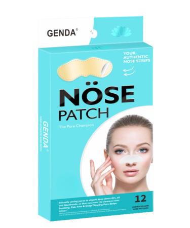 GENDA Blackhead Remover Nose Pore Strips for Deep Cleansing Clears Black head and Instant Pore Unclogging - 12 Strips