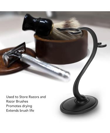 Universal Shaving Razor and Brush Stand - Modern Alloy Holder for Safety Razor & Shave Brush Storage - Buy Online on GoSupps.com