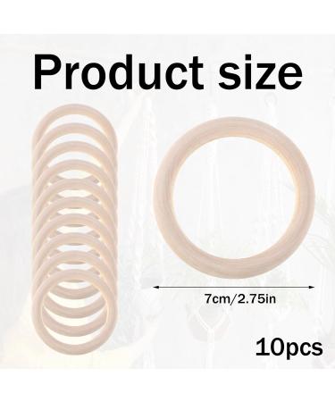 10 Wooden Baby Rings for Tinkering | 70mm DIY Craft & Bite Rings for Child Care - Buy Online on GoSupps.com