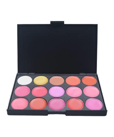 Phantomsky 15 Colors Cream Lip Gloss Makeup Palette - Durable Natural Contouring Kit & Blush Pallet for Flawless Makeup | International Shipping Available - Buy Online on GoSupps.com