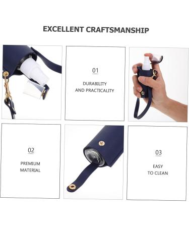 Gleavi 3-Piece Leather Case Patch Pocket Travel Containers - Handwash & Lotion Bottle Holders for Toiletries - Make Up Organizers (12.5x3.8cm) - Buy Online on GoSupps.com