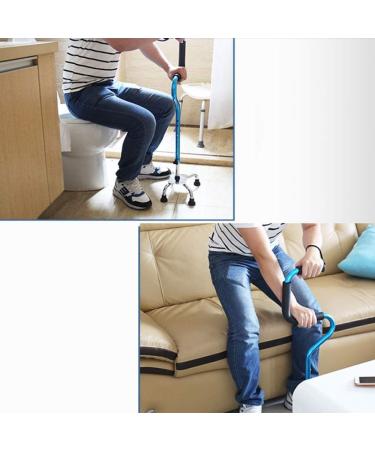 Old Four-Foot Walker Non-Slip Blue/Silver Old Multi-Function Crutches Non-Slip Walking Stick with Hospital Interesting - Buy Online on GoSupps.com