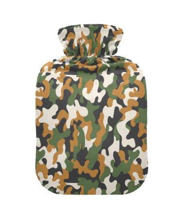 Hot water bottles with cover military camouflage hot water bag for pain relief sports injuries warm water bed warmer 2 liters