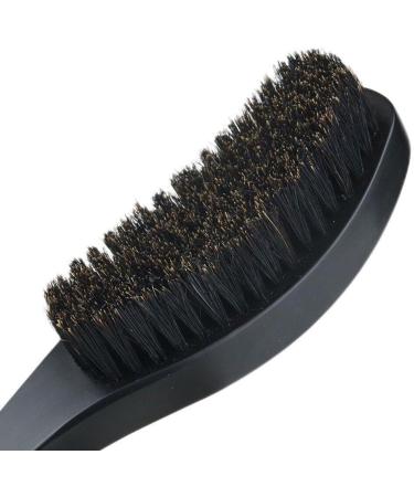 Baokuan Beard Brush - Wild Boar Bristle Curved Wave Brush for Men | Professional Facial Shaving & Mustache Tool | Salon Quality Hairdressing Tool - Buy Online on GoSupps.com