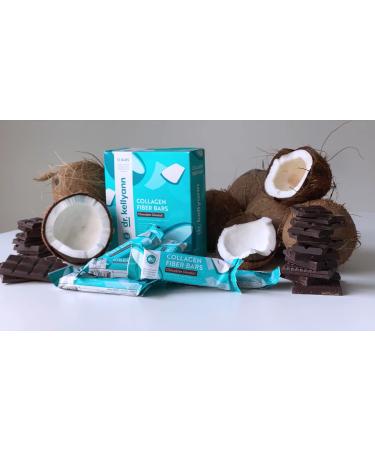 Dr. Kellyann Keto Collagen Fiber Bar - High Fiber, Low Carbs, Gluten-Free, Non-GMO, No Artificial Sweeteners - Coconut Dark Chocolate Snack (12 bars) - Buy Online on GoSupps.com