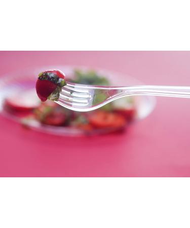 TashiBox Heavyweight Clear Plastic Cutlery Set - 100 Forks + 50 Spoons - Buy Online on GoSupps.com