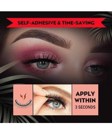 Conversionh Eyelashes - Conversion Eyelashes Adhesive Waterproof Reusable Self Adhesive Eyelashes Conversion Self Adhesive Eyelashes (3pcs) - Buy Online on GoSupps.com