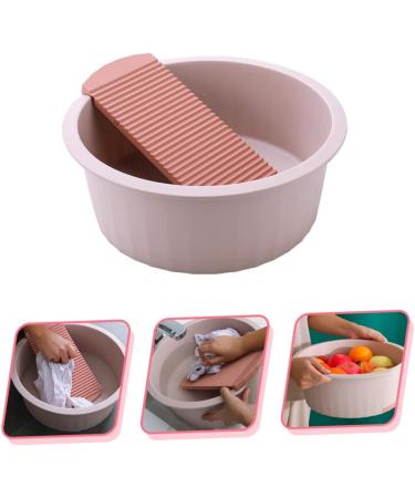 BIUDECO Washboard Bucket Pink 33.5x33.5cm - Buy Online on GoSupps.com