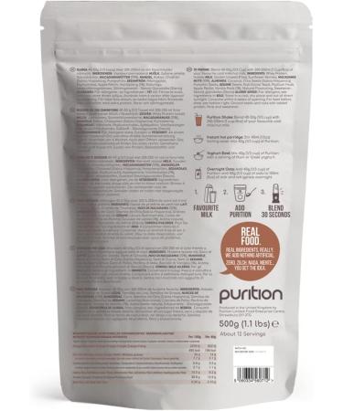 Purition Macadamia & Vanilla 500g - Gluten-Free High Protein Keto Meal Replacement Shake - Buy Online on GoSupps.com