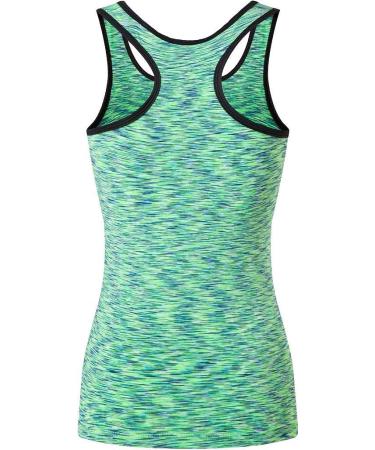 Jeansian Women's Sport Quick Dry Slim Fit Vests Tank Tops Sleeveless Shirts Pack of 3 - Blue/Pink/Green - Buy Online on GoSupps.com
