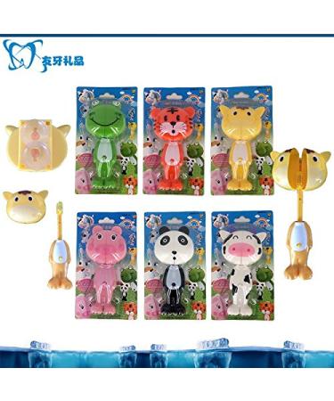 Dairy Cattle Dental Tooth Brush Buddies for Kids/Baby Tooth Brush Cute Stand-up Children/Kid/Toothbrush with Sucker