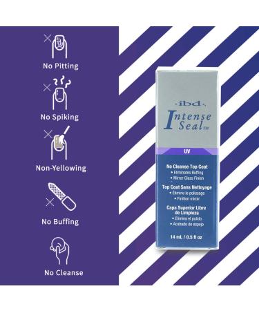 IBD Intense Seal No-cleanse UV Top Coat 0.5 oz - 2 Pack | Long-lasting Shine and Protection - Buy Online on GoSupps.com
