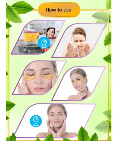 30 Pairs 24K Gold Under Eye Patch - Collagen Eye Mask for Anti-Wrinkles & Dark Circles - Buy Online on GoSupps.com