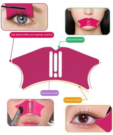 Pochoir de contour du nez - Pochoir d' nasale - 4 en 1 - Outil multifonction pour les yeux - Outil de maquillage pour les d butants qui traversent les ombres du nez rose - Buy Online on GoSupps.com