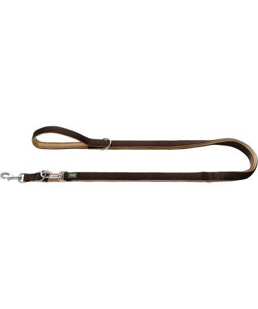 HUNTER Adjustable Neoprene Leash 25/300 cm - Brown/Caramel | Durable & Stylish Dog Leash for Large Breeds - International Shipping Available - Buy Online on GoSupps.com