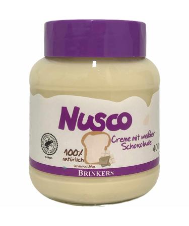 Nusco White Chocolate Cream Spread 400g - Indulge in Sweetness with 2.5% White Chocolate - Perfect for Snacks & Desserts - International Shipping Available - Buy Online on GoSupps.com