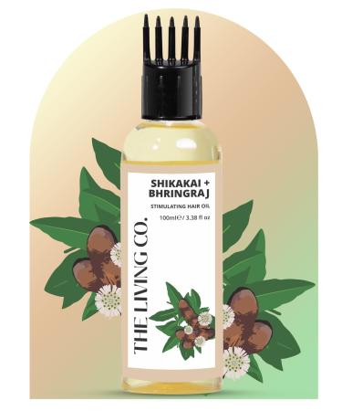 THE LIVING CO Shikakai + Bhringraj Stimulating Hair Oil For Hair Growth - 100ml