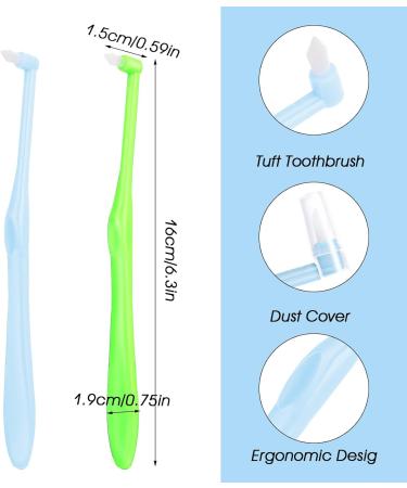 Ouligay 2-Piece Tuft Toothbrush Set | Soft Small Toothbrushes for Gaps & Braces | International Shipping - Buy Online on GoSupps.com