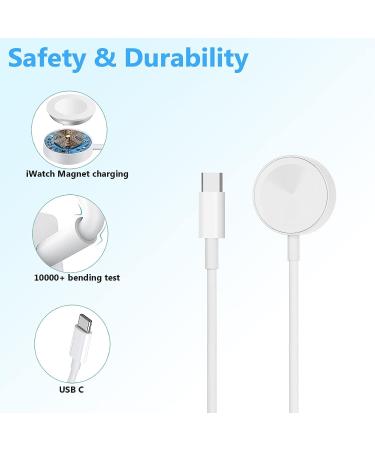 Apple Watch Charger  20W USB C Fast Charging for Apple Watch Ultra Series 7 8 3.3FT iWatch Magnetic Cable Cord with PD Fast Wall Charger Upgrade for Apple Watch Series 8 7 SE 6 5 4 3 2 1 - Buy Online on GoSupps.com