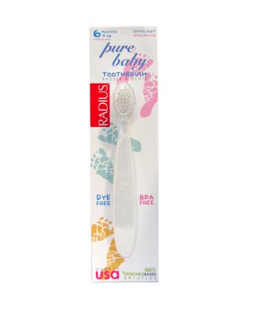 RADIUS Pure Baby Toothbrush 6 Months & Up Ultra Soft 1 Toothbrush