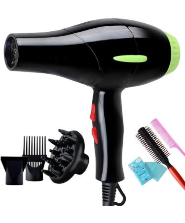ADITAM Negative Ions Salon Hair Dryer Professional Dc Motor Air Blower with Concentrator & Diffuser Light Weight Low Noise Hair Blow Dryers Black Double The Comfort - Buy Online on GoSupps.com