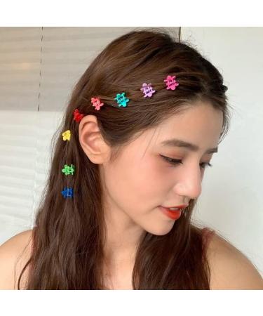 Small Hair Clips Mini Flower Hair Claw Clips Tiny Claw Clips Creamy Mini Shark Clips Hair Accessories for Women Girls Purple 6pcs 6pcs purple - Buy Online on GoSupps.com