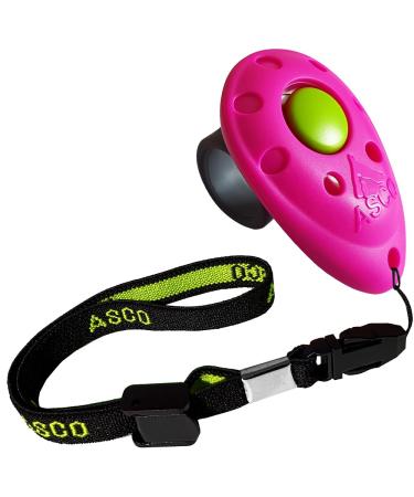 Asco Premium Finger Clicker with an elastic hand loop for clicker training dog cats horses professional-clickers dog training clicker pink ac08fa - Buy Online on GoSupps.com