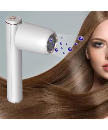 Lightweight Cordless Hair Dryer Portable Cordless Blow Dryer w/Hot & Cold Wind Low Heat Air Rechargeable Small Blow Dryer for Travel School Pet Care Painting Drying Tools