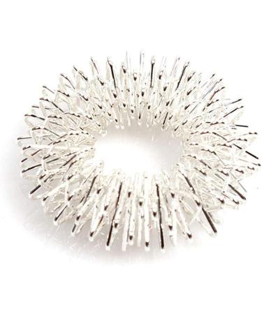 Winwinfly Acupressure Ring - Silver Finger Massage Ring for Stress Relief | Acupressure Rings for Wrist & Relaxation - Buy Online on GoSupps.com