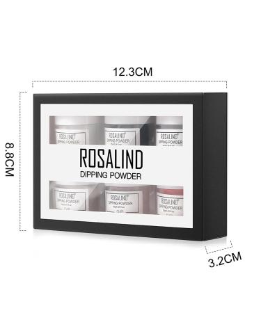 Roseflower Dipping Powder Nails Kit - 6 Colors Nude Dip Starter Kit | DIY Manicure at Home | Base & Top Coat Included - Buy Online on GoSupps.com