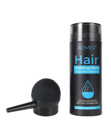 Hair Fibers for Thinning Hair for Women & Men Extra Spray Applicator Black 27.5 Gr Hair Powder Bald Spot Cover Up Instantly Hair Filler Undetected & Natural Black Spray Set