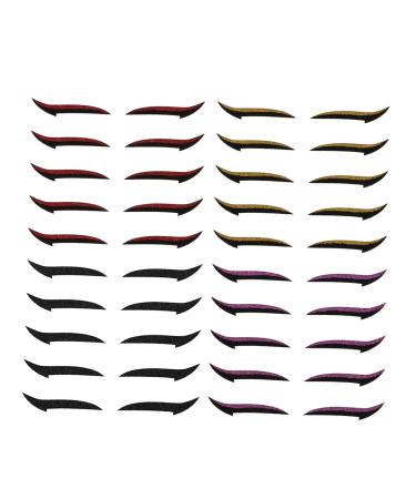 FOMIYES 20 Pairs Eyeshadow Stickers Double Sided Tape Adhesive Eyeliner Stickers Eye Skin Sticker Applique 1 count (Pack of 1) Assorted Color